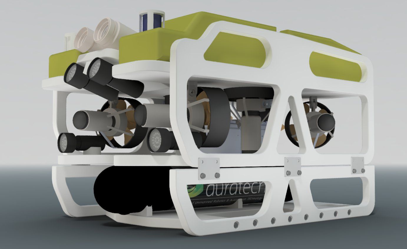 AuraTech work-class ROV concept with lime buoyancy
